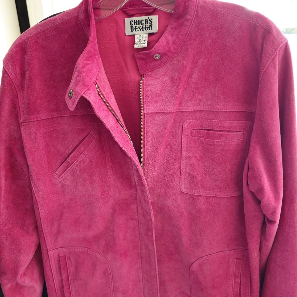 Chico's Suede Jacket Pink - 2